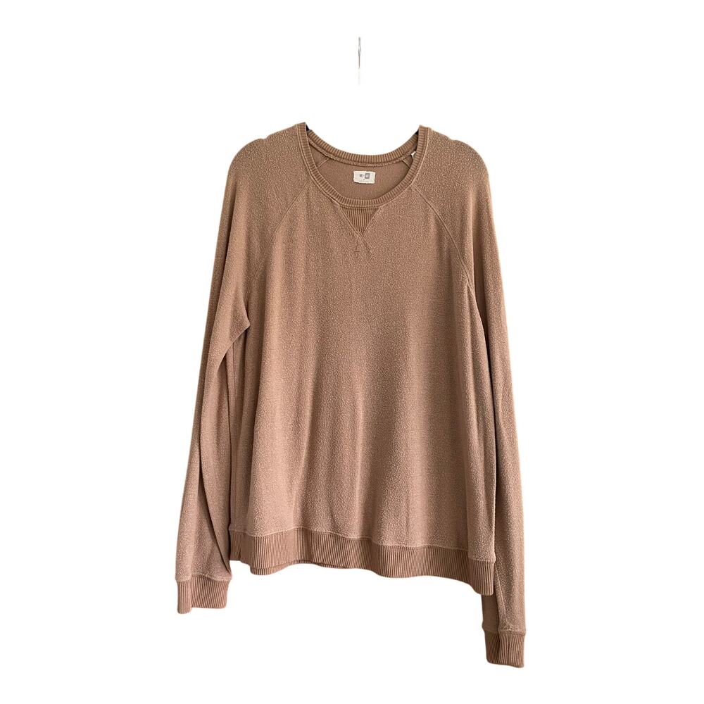 Me to We Pullover Brown Long Sleeve Top Size Medium